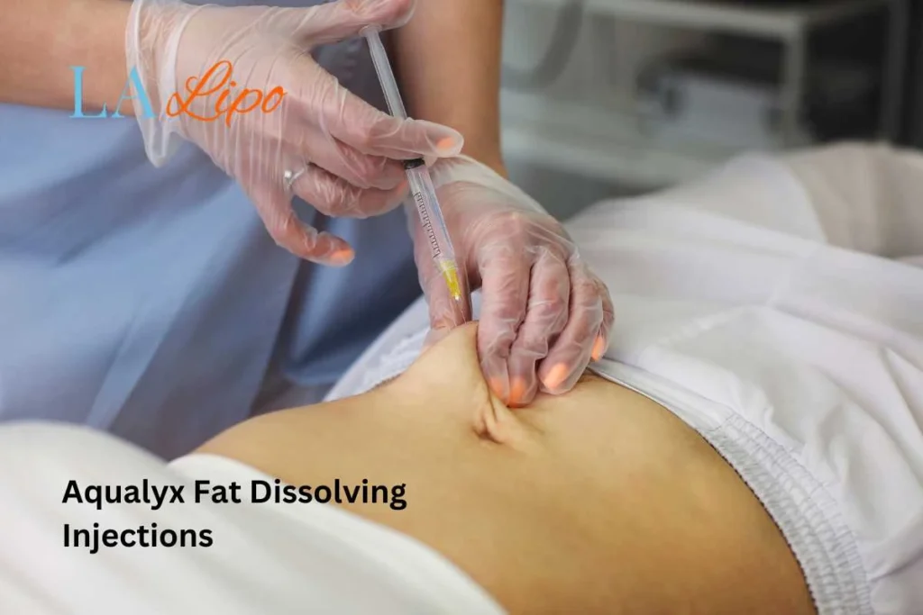woman having fat dissolving injections Acton in the stomach