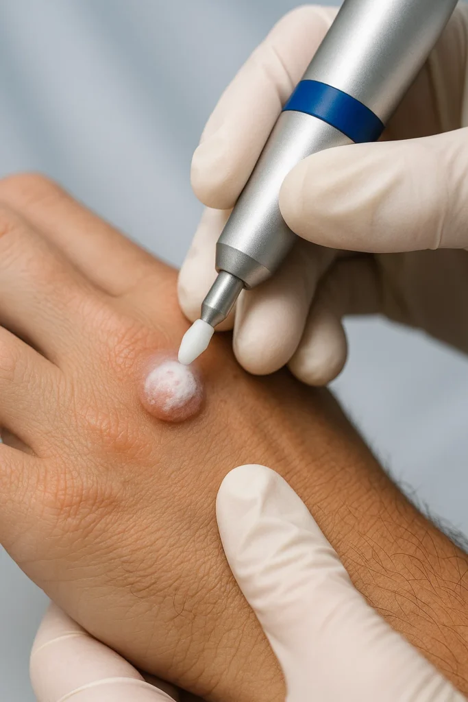 example of wart removal Acton using cryopen