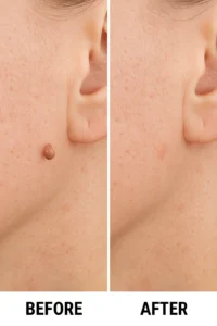Skin tags removal Acton before and after