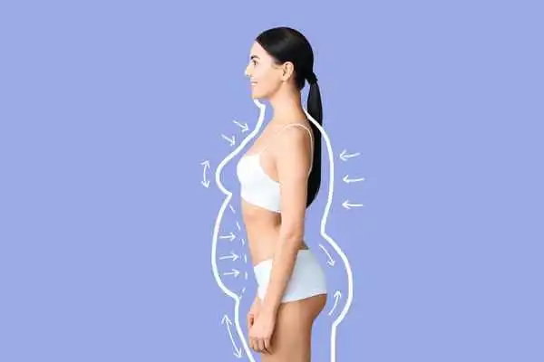 image of woman experiencing fat reduction treatment Acton