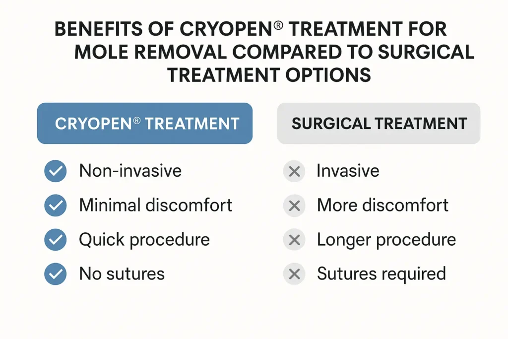 Benefits of facial mole removal Acton - call our team today to book a consultation