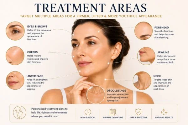 Areas of treatment for the ultimate lift tighten treatment Acton